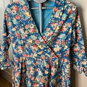 Lindy Bop Women's 'Vivi' Vintage 40s 50s Wrap Style Floral Dress NO Belt PTP 20"